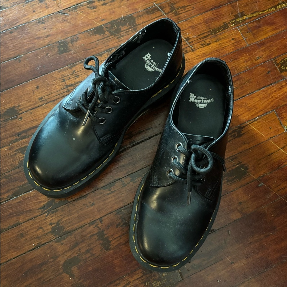 Dr. Martens Black Platform Loafers